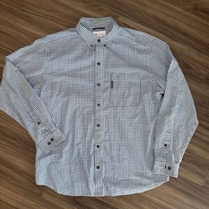 Columbia Rapid Rivers Shirt Size Large‎ Multicolor Long Sleeve Plaid Casual Fish